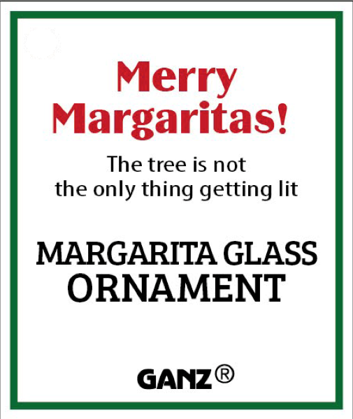 Margarita Glass Ornament