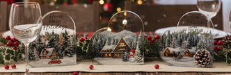 Acrylic Heart Shaped Christmas Scenes