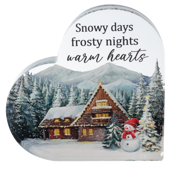 Acrylic Heart Shaped Christmas Scenes