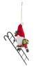 Santa Gnome on Ladder Ornament, Pot Pearcher