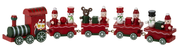 Wooden Christmas Train Figurines - Large