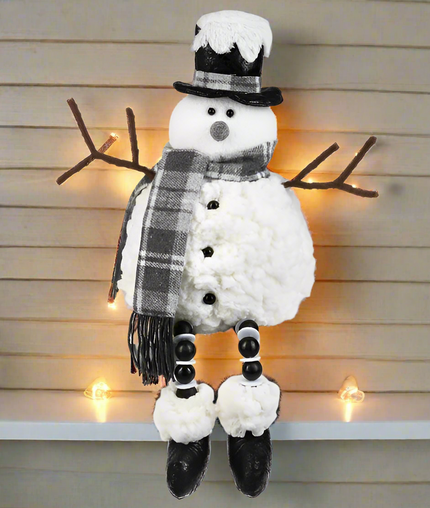 Stuffed Shelf sitter - Snowman with Top hat