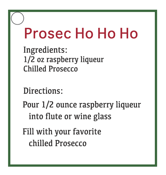 Prosec Ho Ho Ho Wine Glass Ornament