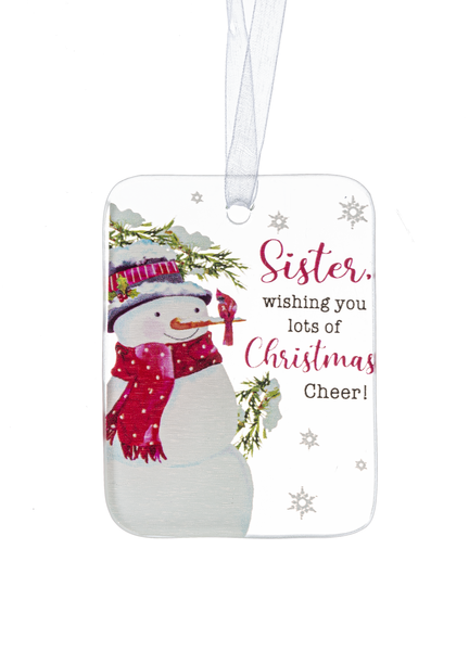 Christmas Blessings Glass Ornaments