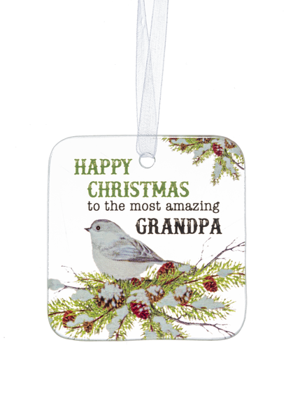 Christmas Blessings Glass Ornaments