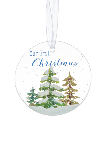 Christmas Blessings Glass Ornaments
