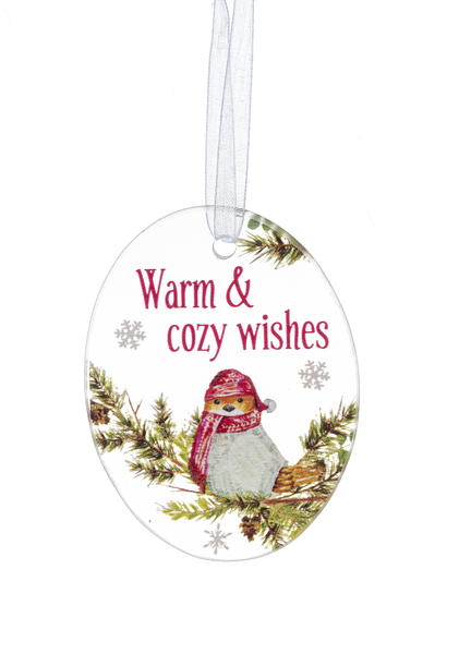 Christmas Blessings Glass Ornaments