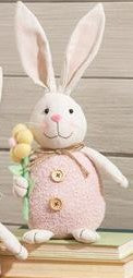 Hop Into Spring Table Decor Fabric Bunny