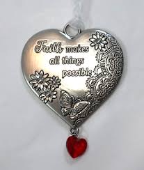 Language of Love Heart Zinc Ornaments