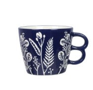 Stoneware Blue Wax Resist 11 oz Mug