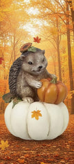 Fall resin Hedgehog figurines