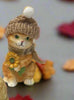 Fall Cat figurines with knitted hats