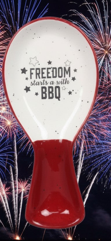 Ceramic Americana Spoon Rest