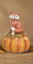 Fall table decor squirrel or Fox on pumpkin