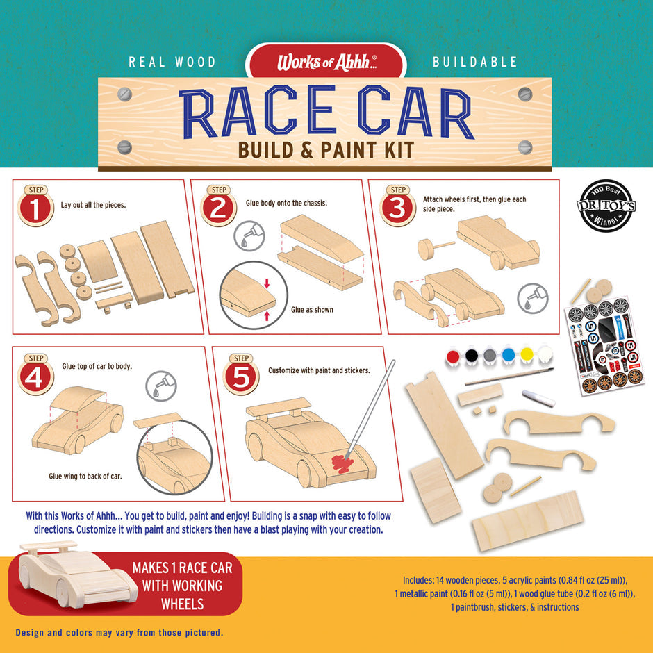 Race Car Build & Paint Kit-8y+