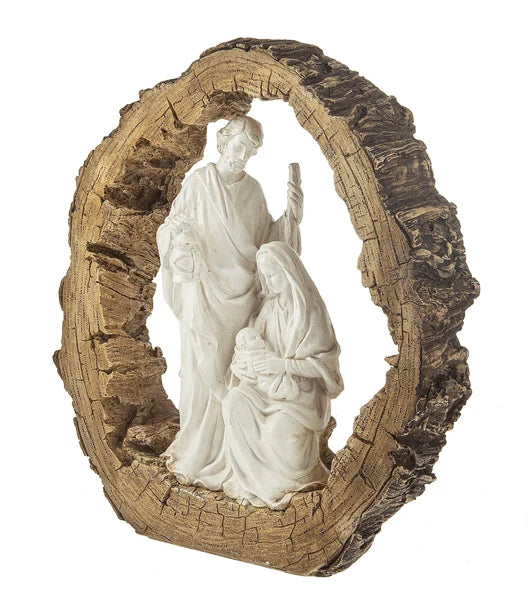 Log Nativity Figurine