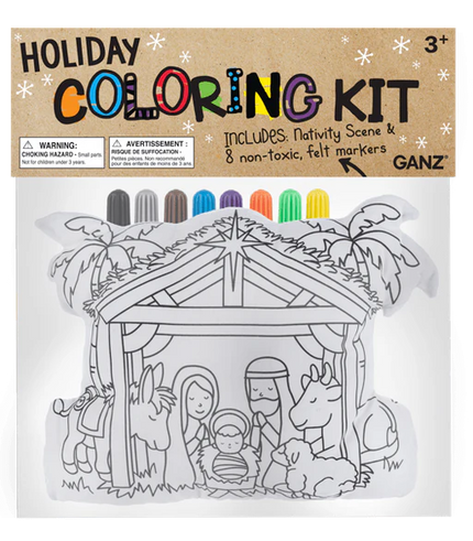 Nativity scene coloring kit