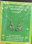 lucky sparkling shamrock earring