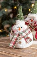 Fabric Snowman Ornament with Branch Arms