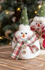 Fabric Snowman Ornament with Branch Arms