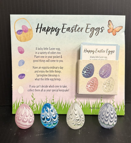 Glass Easter Egg pocket charm