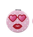 Heart design mirror compact