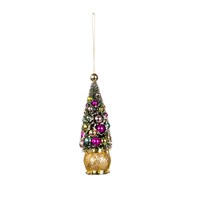 Bottle brush Christmas tree ornament