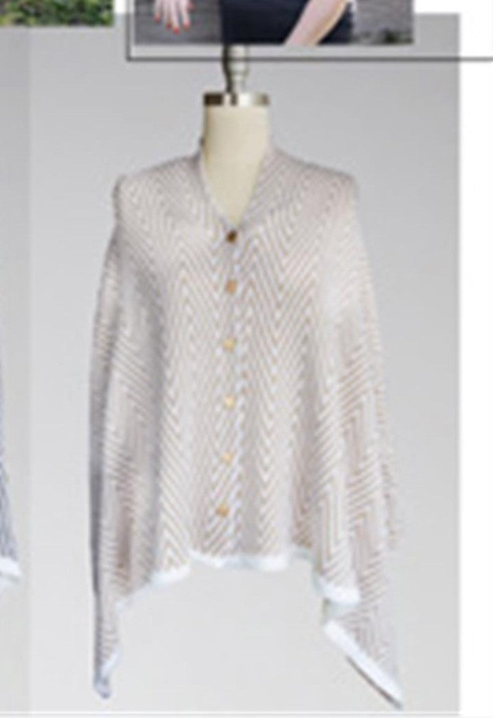 Chevron Knit Poncho