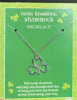 lucky sparkling shamrock necklac