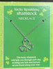 lucky sparkling shamrock necklac