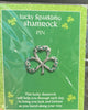 lucky sparkling shamrock pin