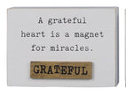 Wooded tabletop with inspirational sayings