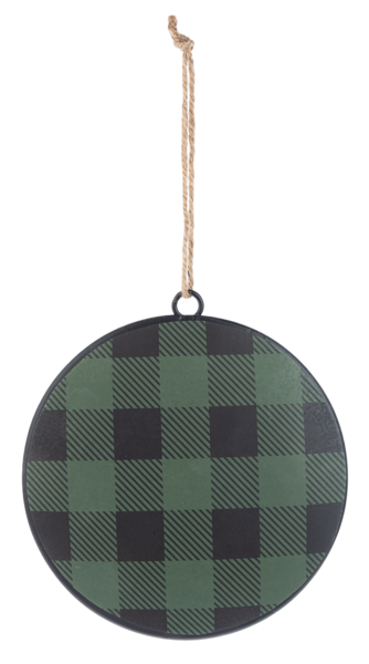 Buffalo Plaid Disc Ornament