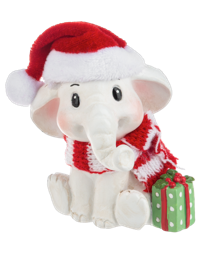 The White Elephant - Figurines with Santa Hats