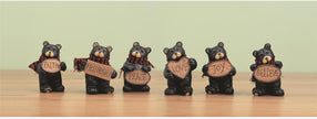 Resin winter mini bear figurine