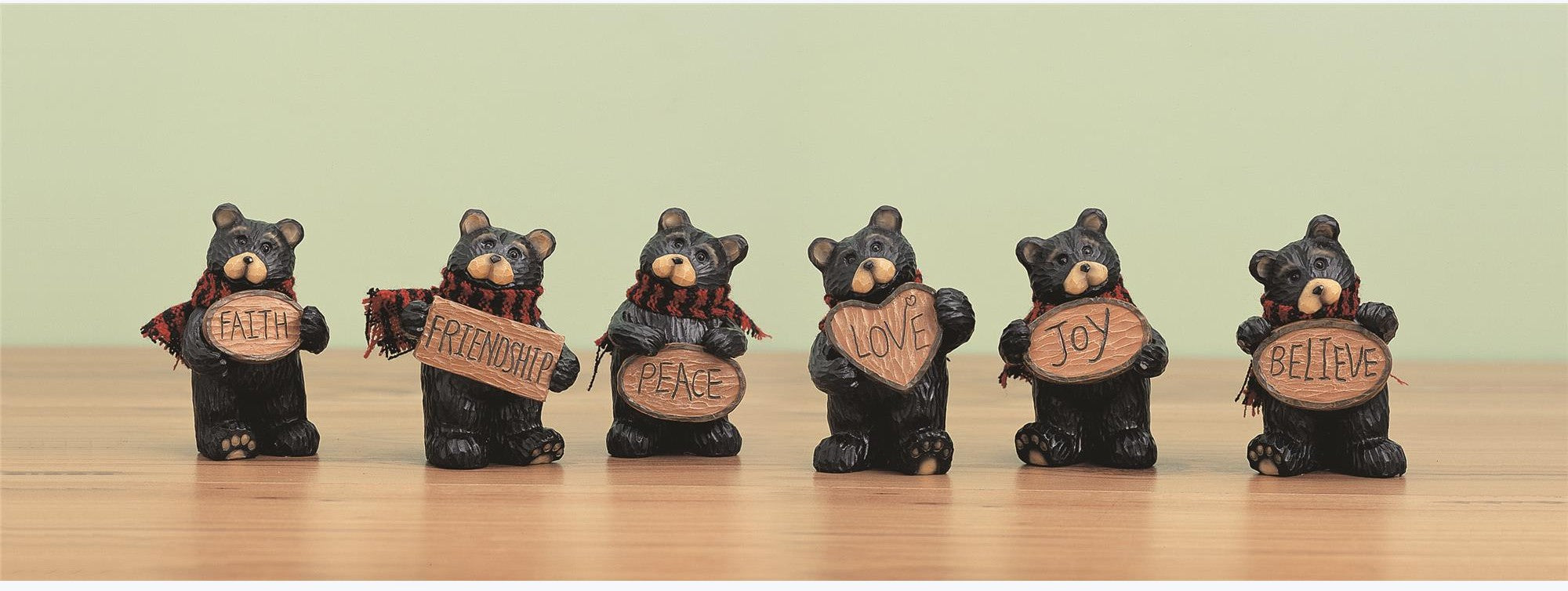 Resin winter mini bear figurine