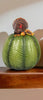 Resin Pumpkin with Turkey