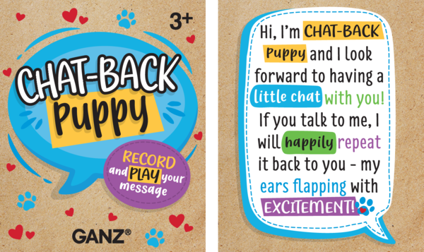 Chat Back Puppy Plush