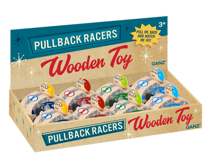 Wooden Pullback Racer Cars
