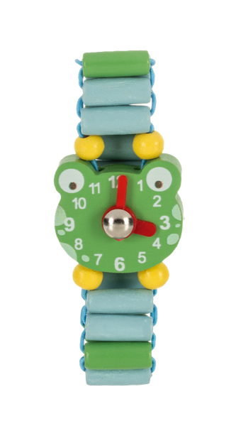 Wooden spring play watch for kids 3+