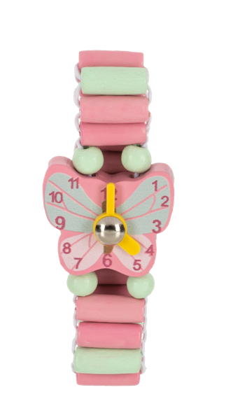 Wooden spring play watch for kids 3+