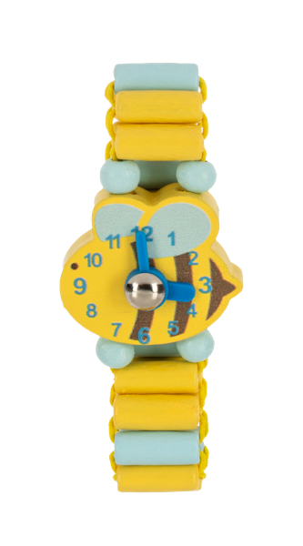 Wooden spring play watch for kids 3+