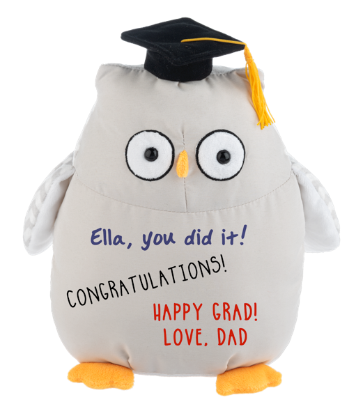 Write-On Grad Owl