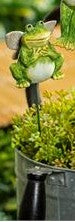 Winged Frog Plant Stakes