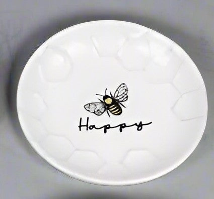 Ceramic Honey Bee Trinket Dish
