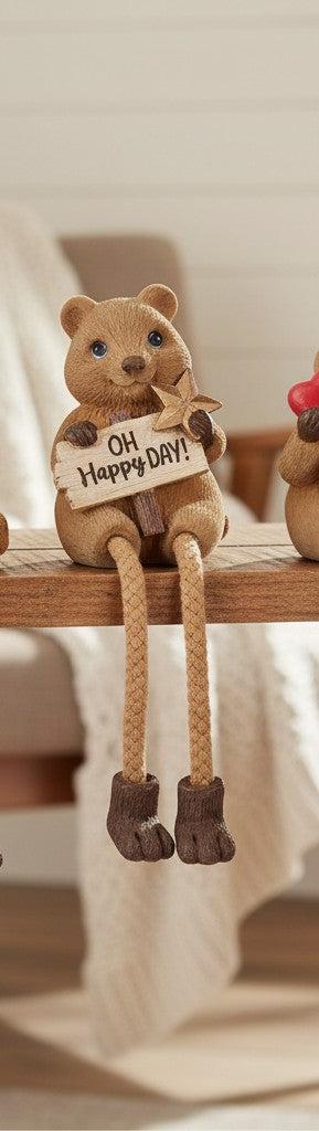 The Happy Little Quokka Shelfsitters with Dangle Leg Figurine