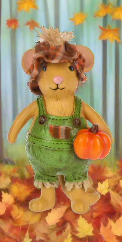 Dressed Up Fall Mice Figurines