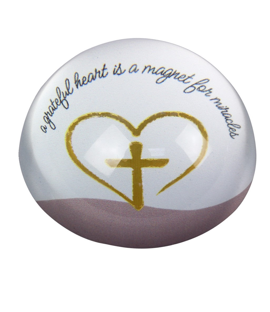 Glass Memorial Magnifying Paper Weight