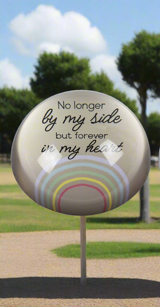 Glass Dog and Cat Memorial Magnifying Paper Weight