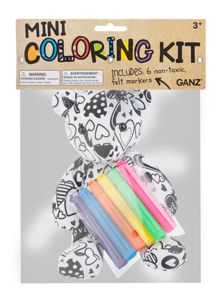 Mini Coloring Kit - Luv Teddy Bear (7 pc. set)